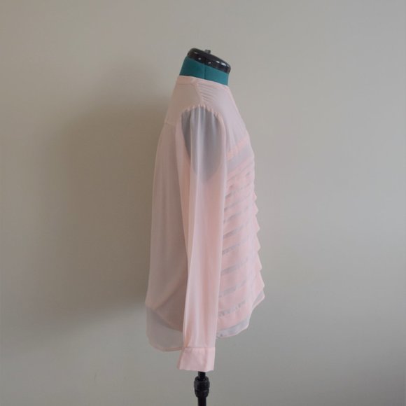 Long Sleeve Blush Pink Blouse - Picture 2 of 7